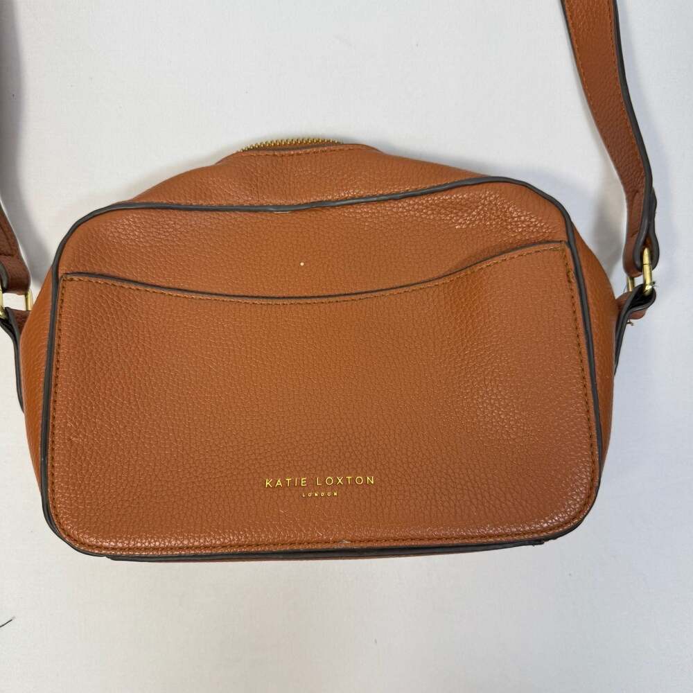 Katie Loxton London Crossbody in Cognac Brown Vegan Leather